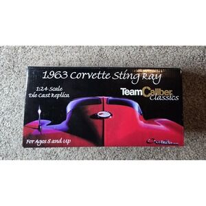 Team Caliber Classics 1963 Chevrolet Corvette Sting Ray 1:24 Diecast Red Car